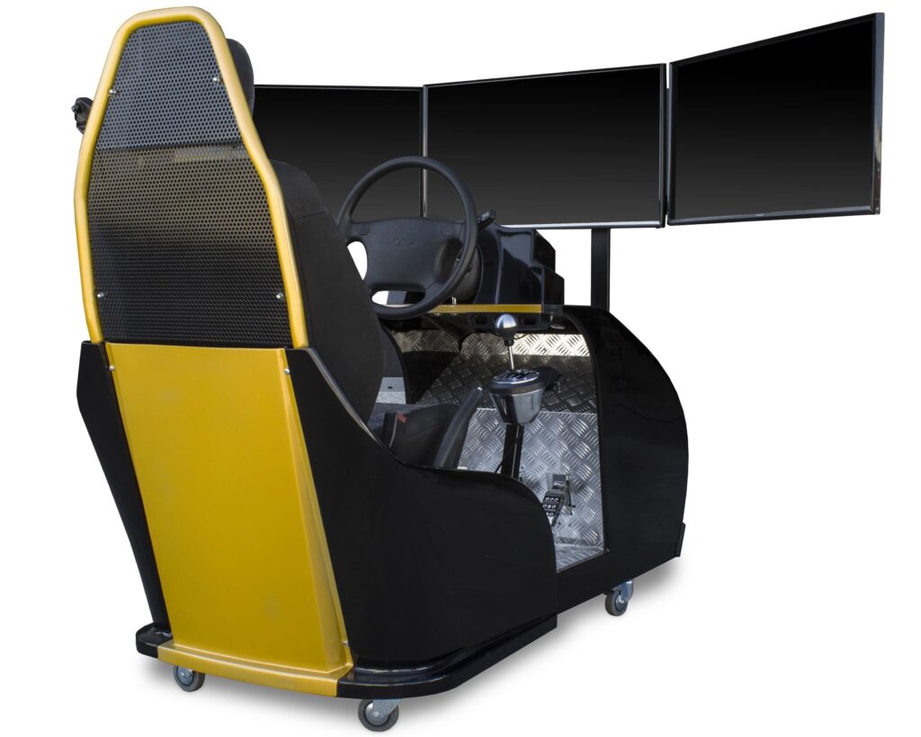 El simulador de conducción Drivesim presente en el DSC 2015 en Tübingen